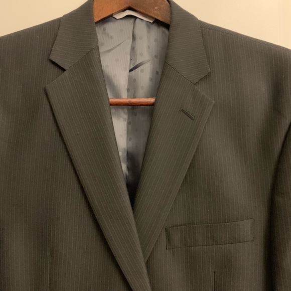 Perry Ellis Black Pinstriped suit jacket - Picture 2 of 4